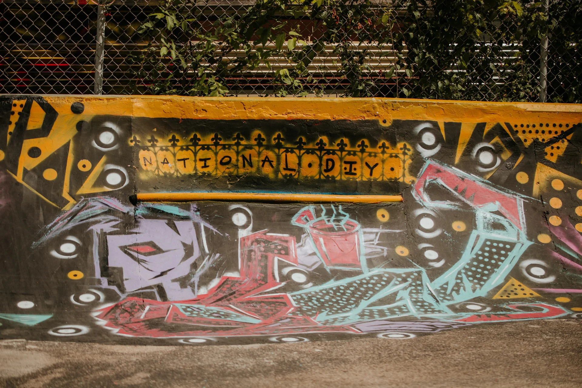 National DIY logo mural